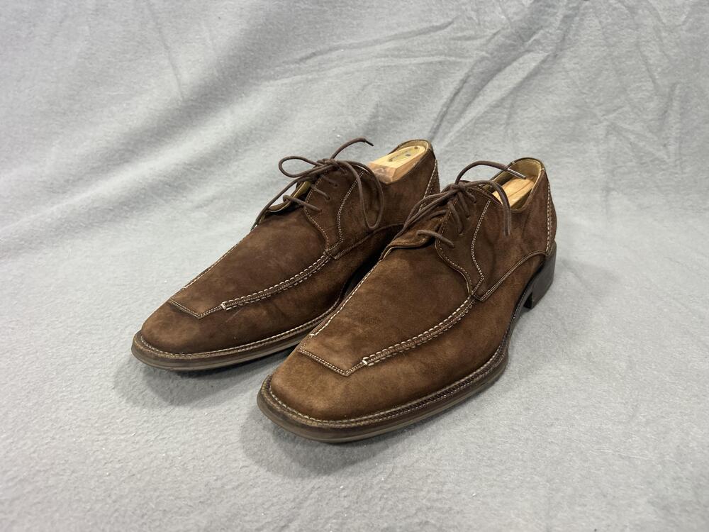Mezlan Vancouver Shoes Mens Size 9 Brown Suede Derby Dress Spain Square Toe